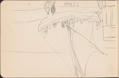 Anlegendes Segelboot und Uferpromenade (Sailboat arriving at Embankment) [p. 5]