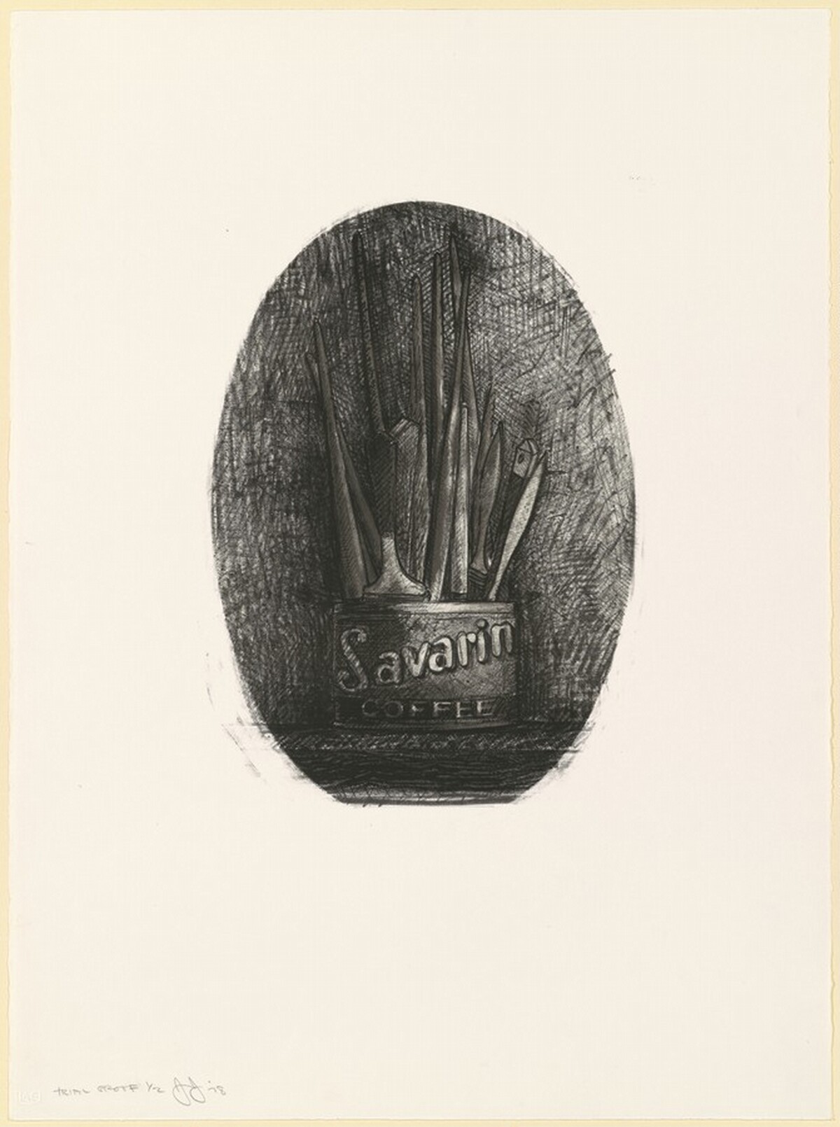 Savarin 4 (Oval) [trial proof] by Jasper Johns