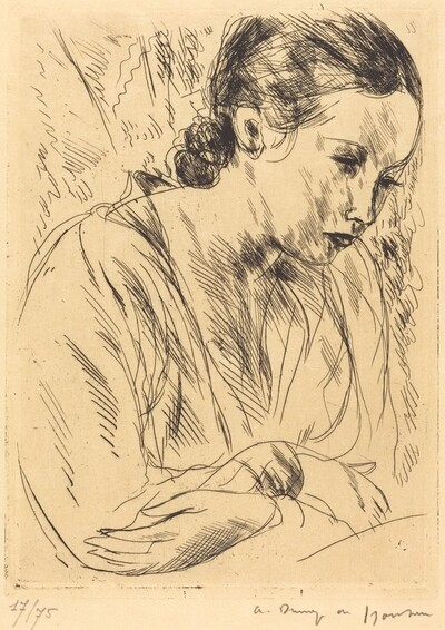 Fernande with Arms Crossed, Large Plate (Fernande les mains croisees (grande planche)