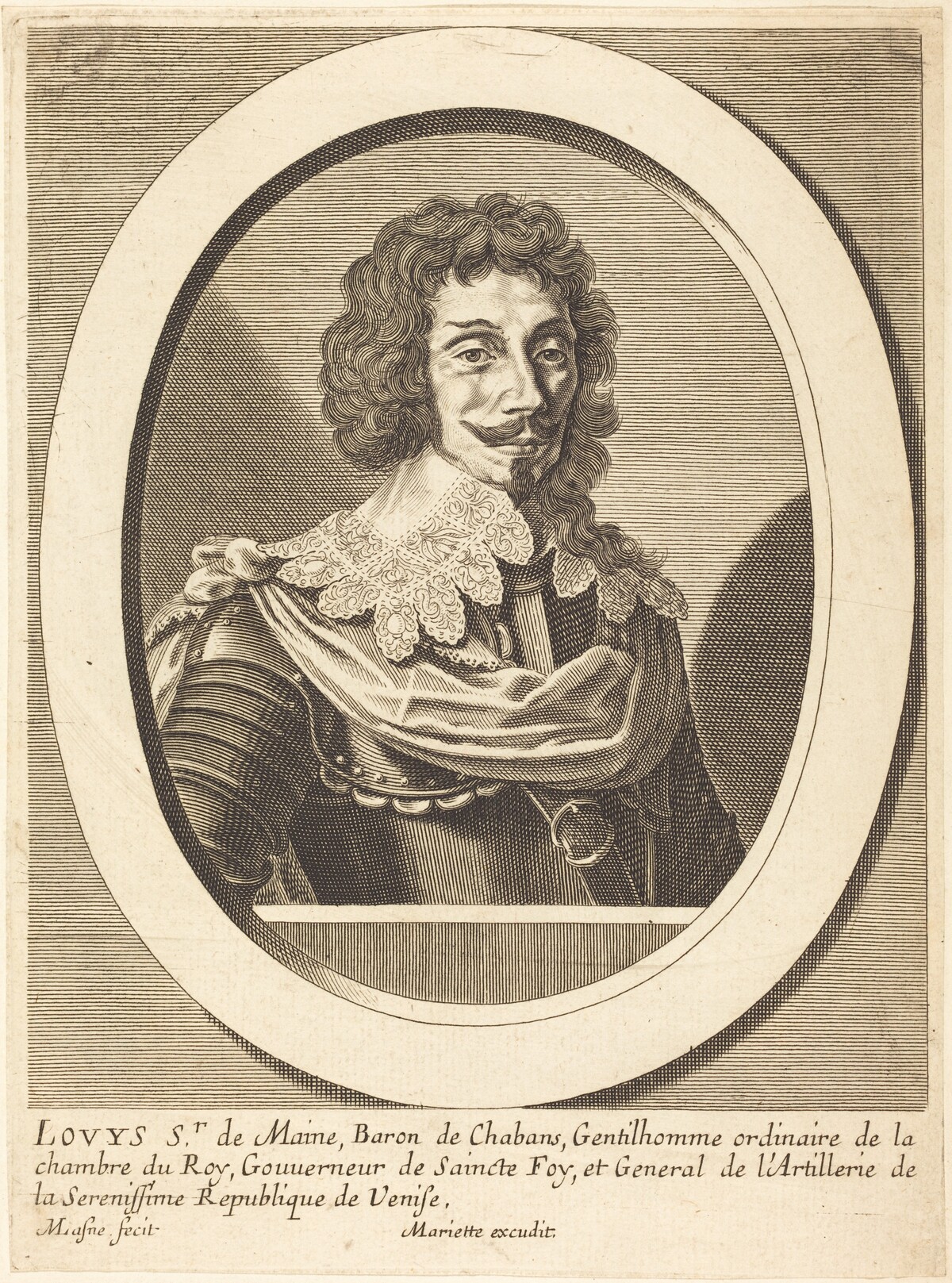 Louis Sieur de Maine by Michel Lasne after Pierre-Jean Mariette