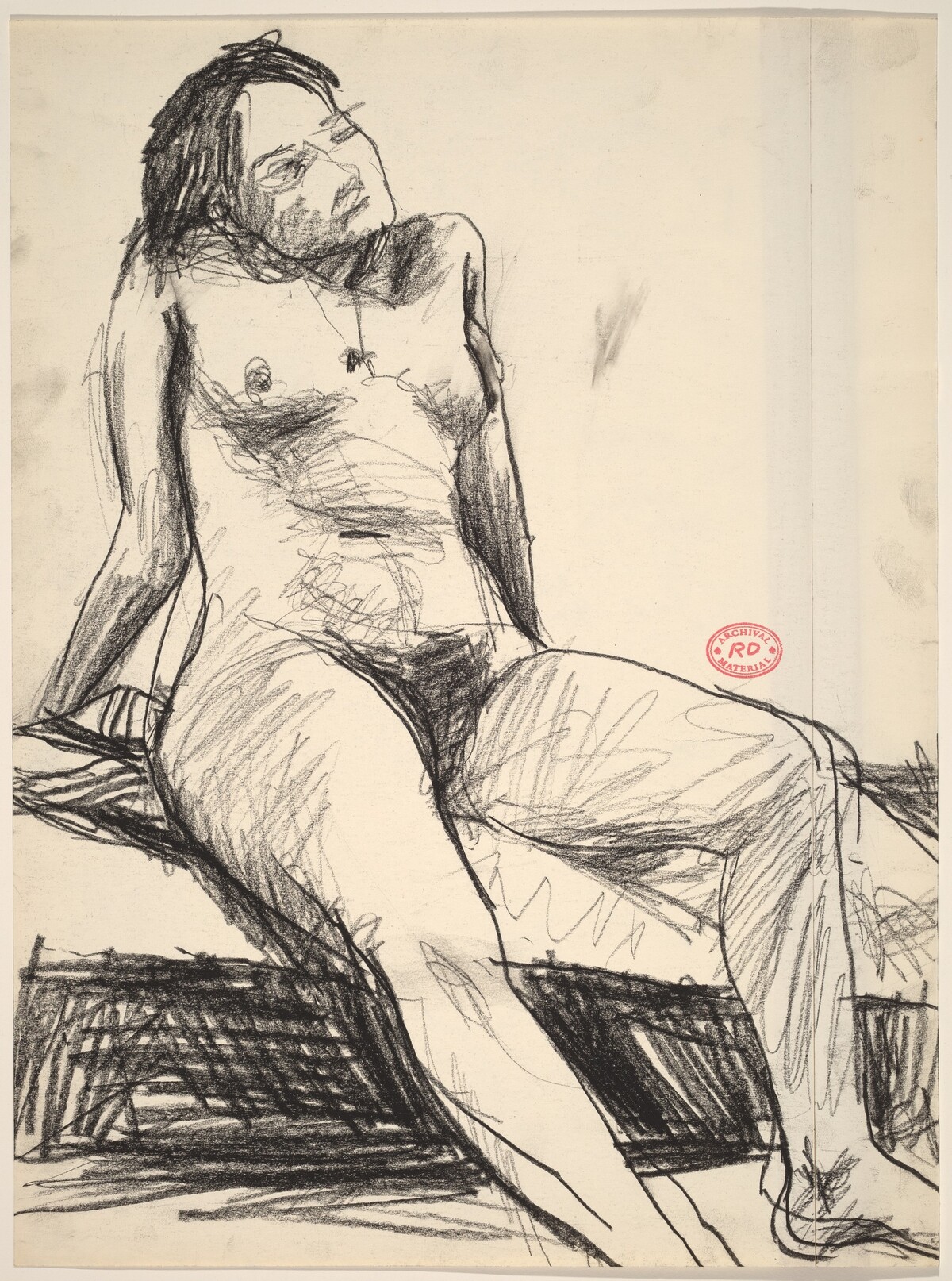 Untitled [seated female nude leaning back] by Richard Diebenkorn