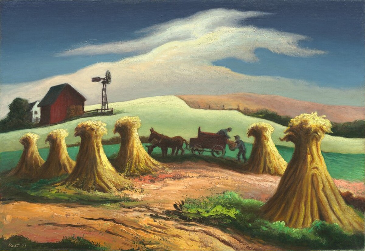 Corn and Winter Wheat by Thomas Hart Benton