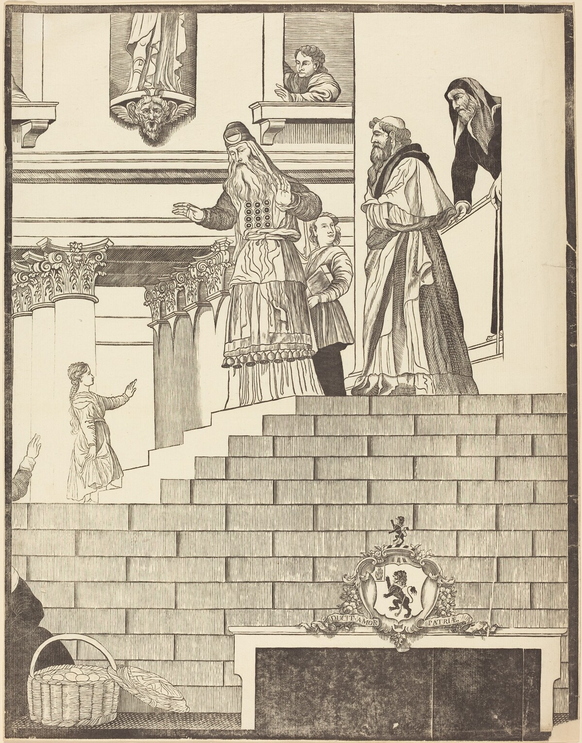 Presentation of the Virgin in the Temple [right plate] by John Baptist Jackson after Titian