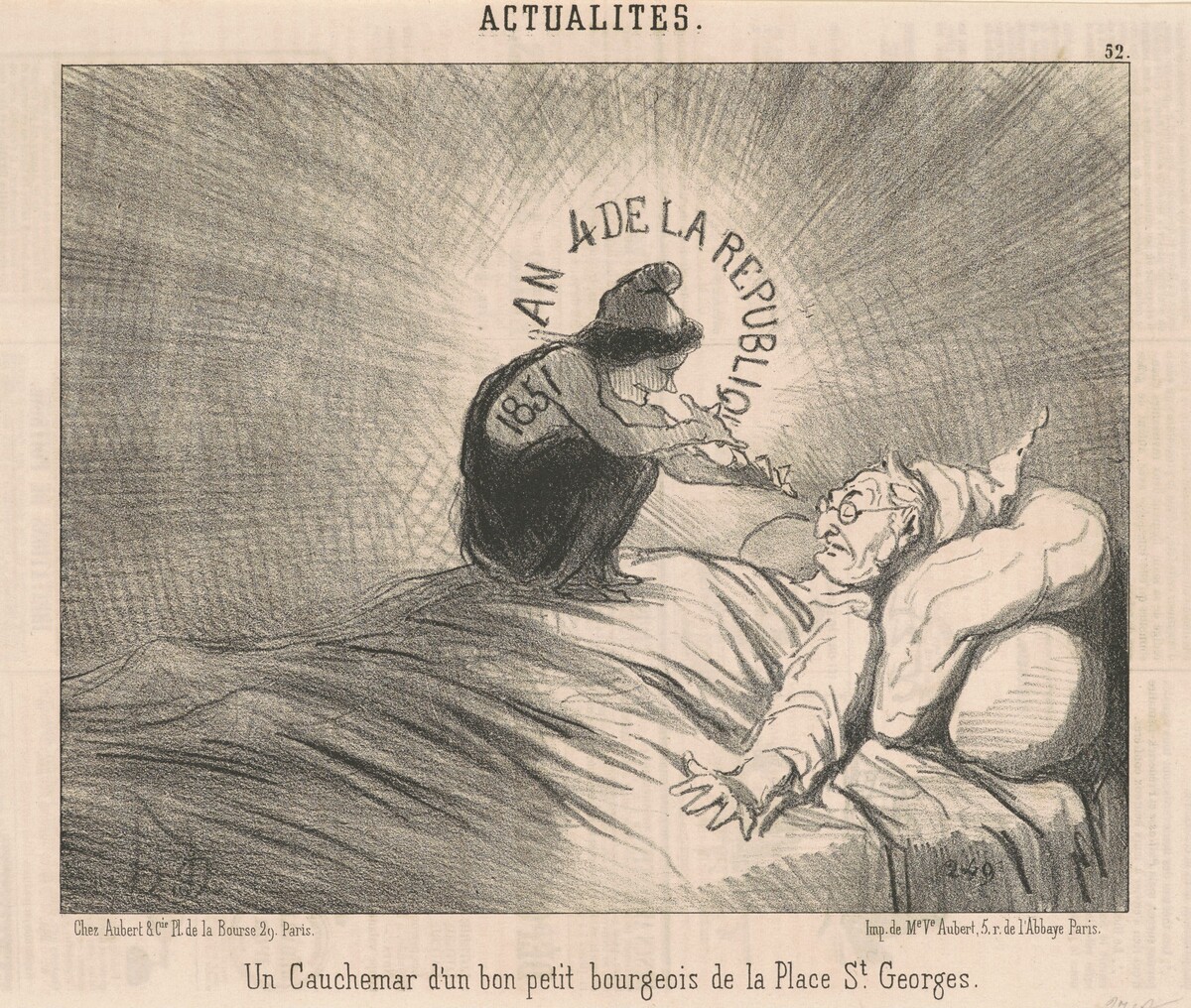 Un cauchemar d'un ...Bourgeois de la Place St. Georges by Honoré Daumier