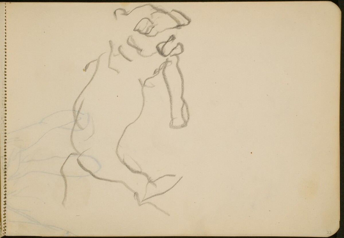 begonnene Tierstudie (Animal Study) [p. 23] by Max Beckmann