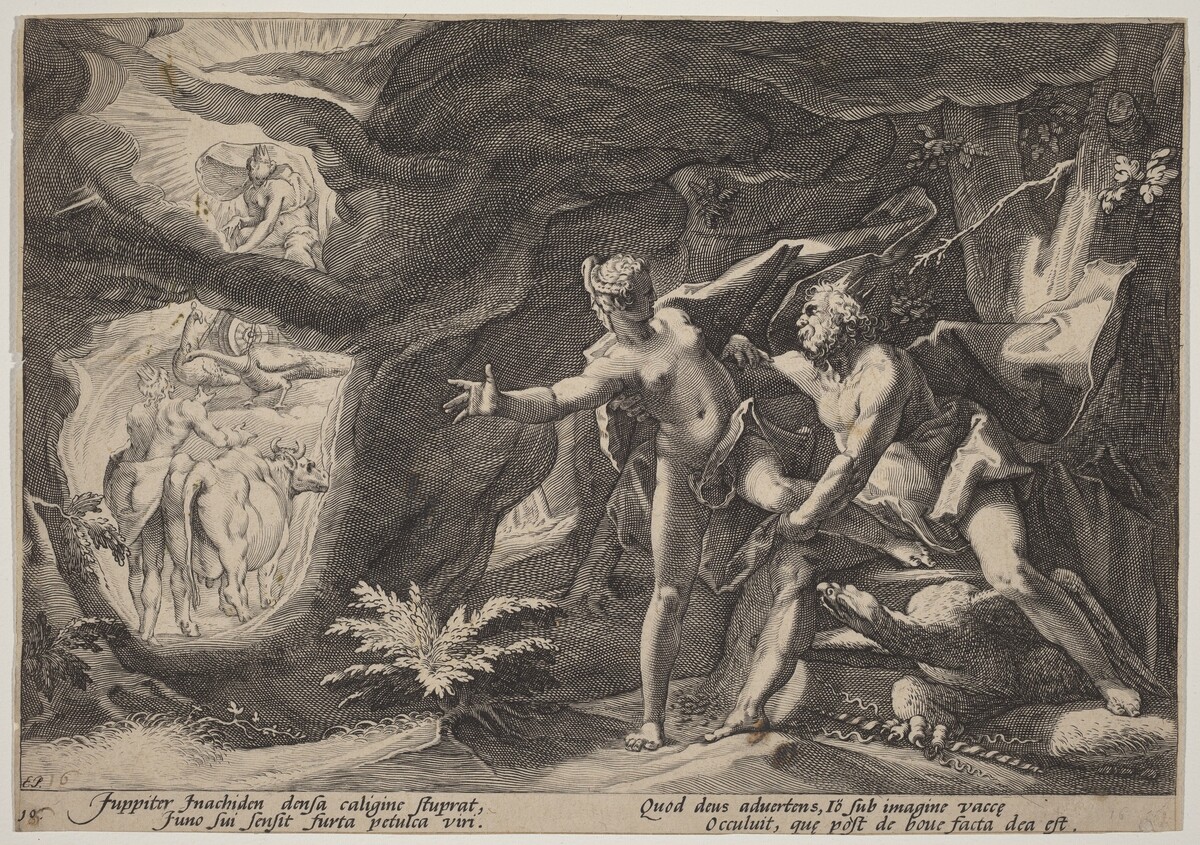 Jupiter and Io by Workshop of Hendrick Goltzius, after Hendrick Goltzius