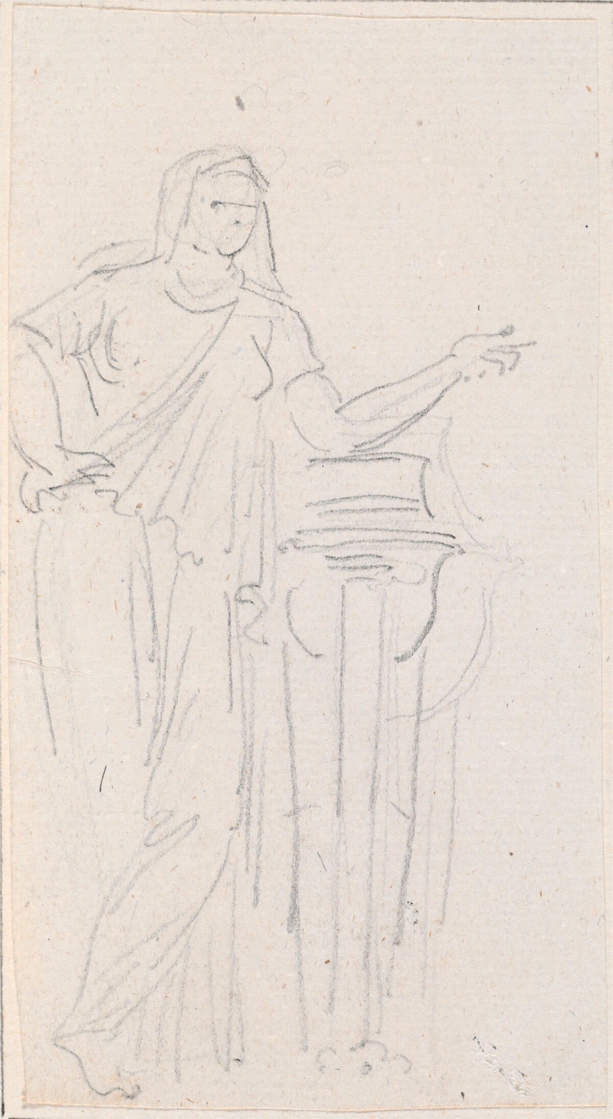 Statue of a Vestal Virgin by Hubert Robert