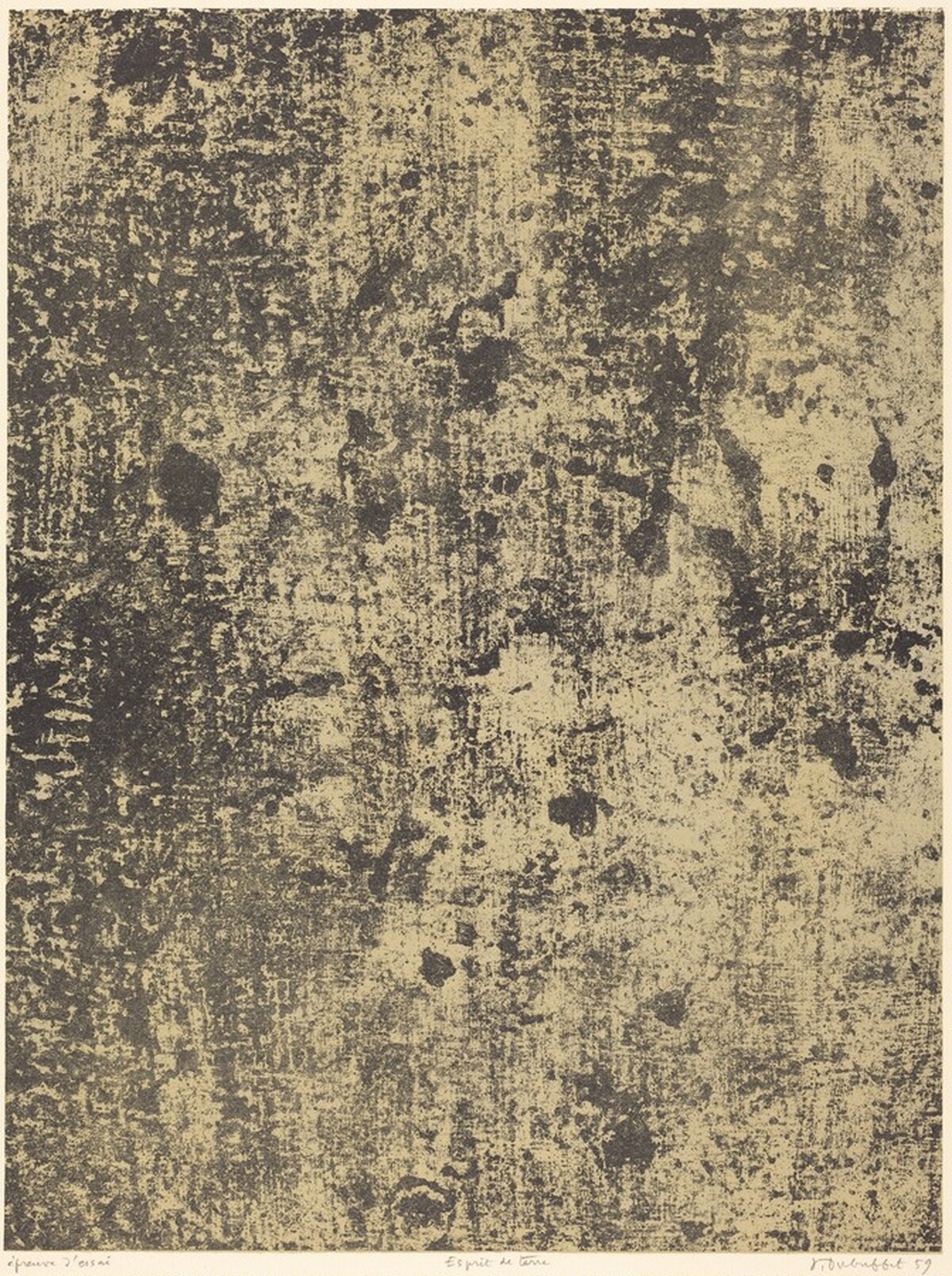 Esprit de terre by Jean Dubuffet