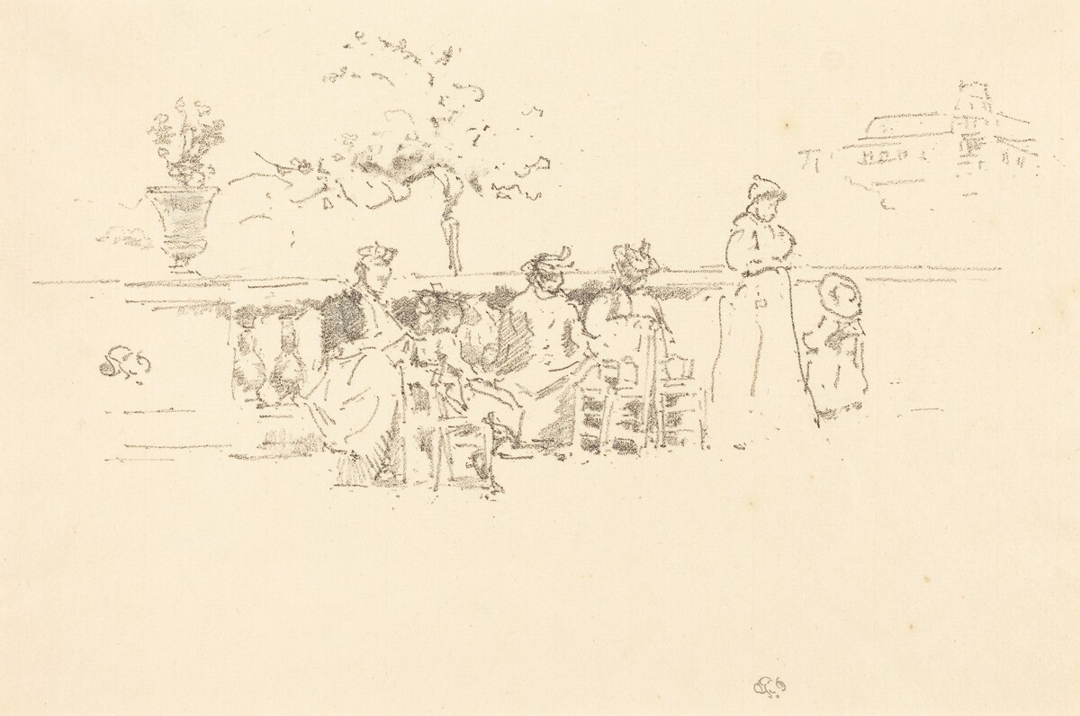 The Terrace, Luxembourg by James McNeill Whistler