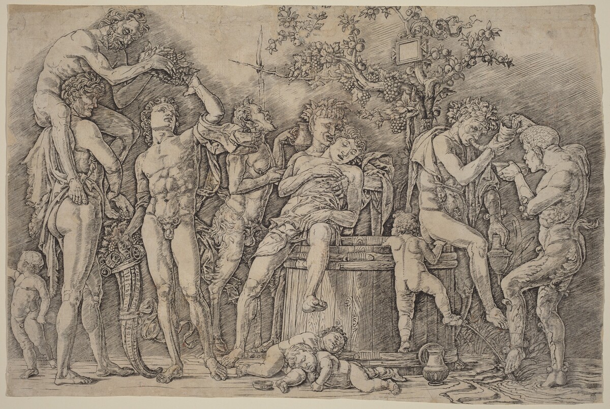 Bacchanal with a Wine Vat by Andrea Mantegna