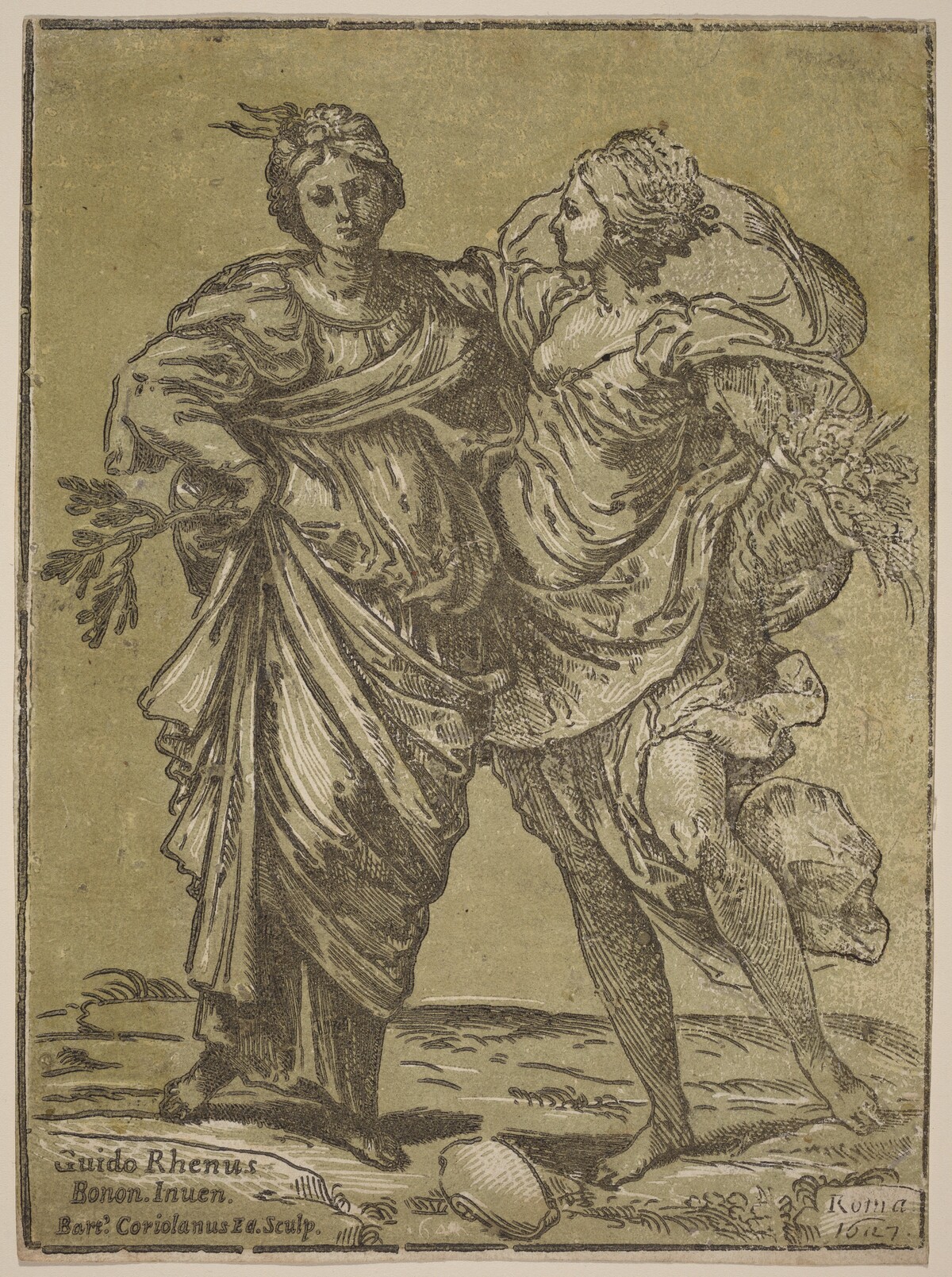 Alliance of Peace and Abundance by Bartolomeo Coriolano after Guido Reni