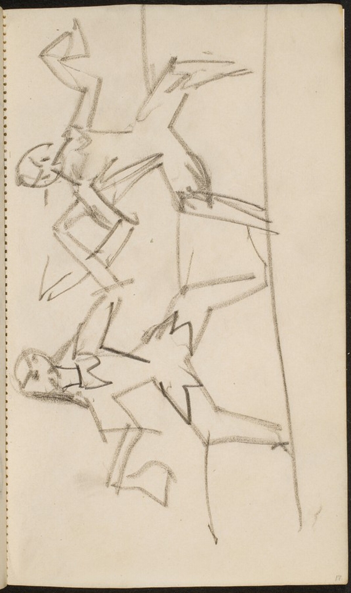 Zwei Tänzer in Kostümen (Two Dancers in Costume) [p. 17] by Max Beckmann