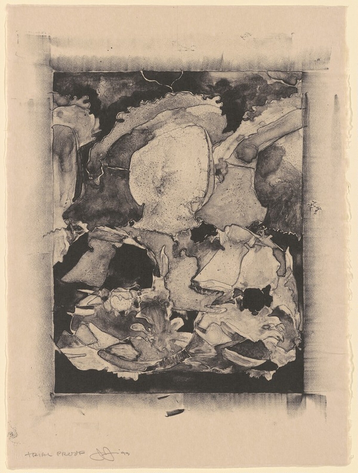 After Holbein (In Portfolio Artists against Torture) [trial proof] by Jasper Johns