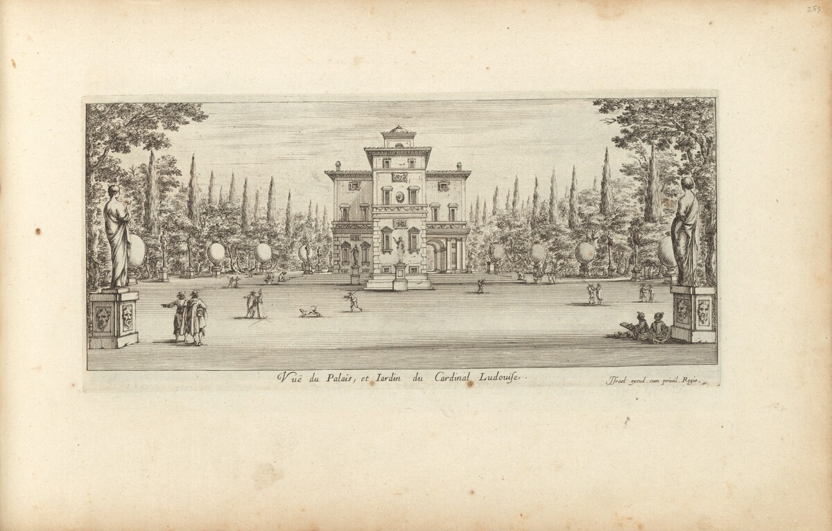 Vuë du Palais et Jardin du Cardinal Ludovise by Israël Silvestre