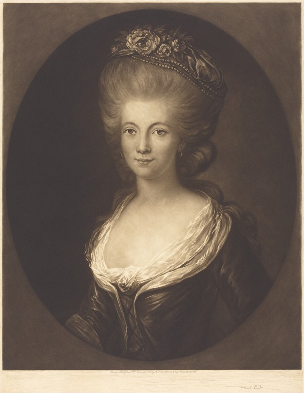 Madame de Lamballe by Frank Short, after Antoine Vestier