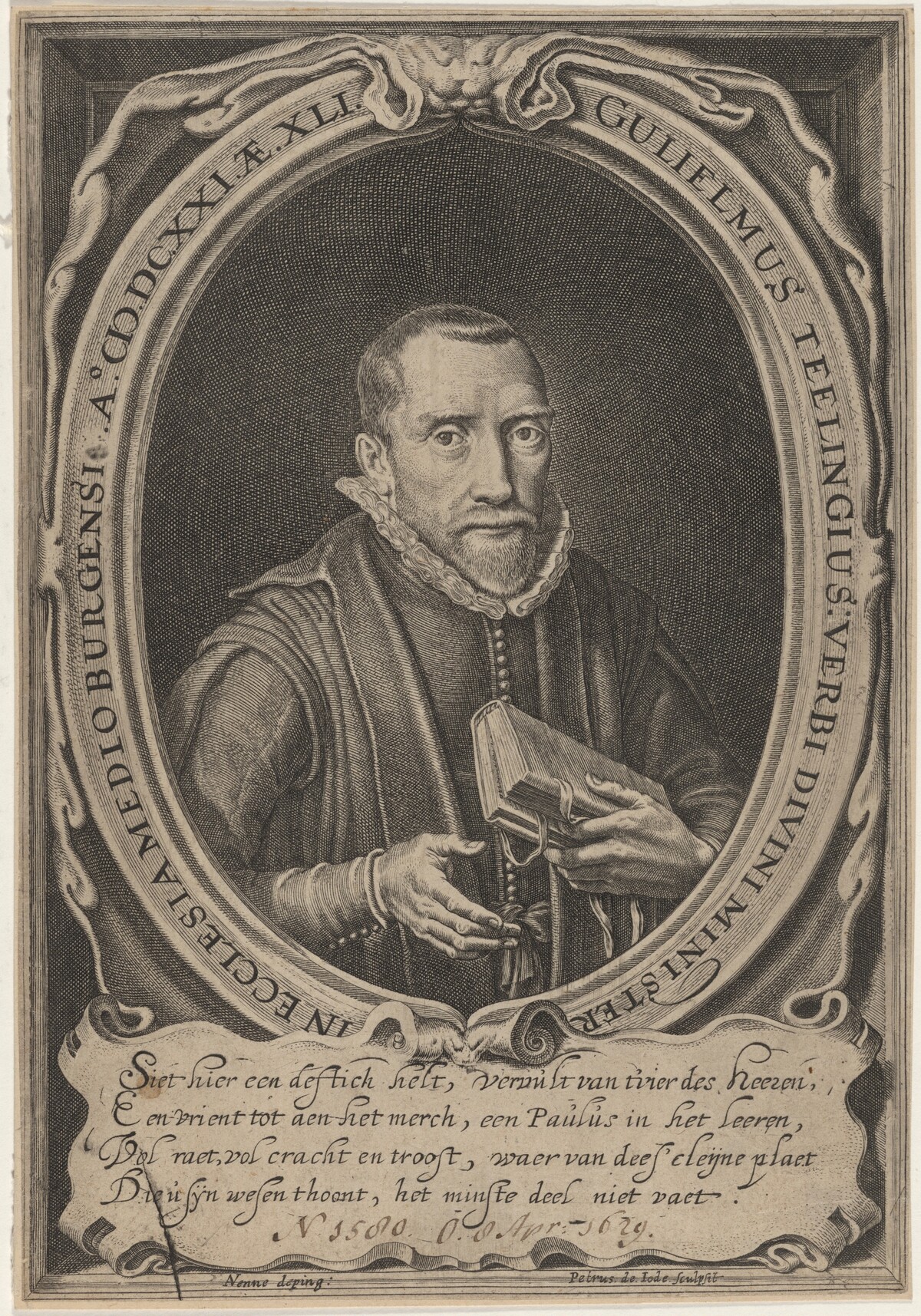 William Teelinck by Pieter de Jode I after Adriaen Pietersz van de Venne