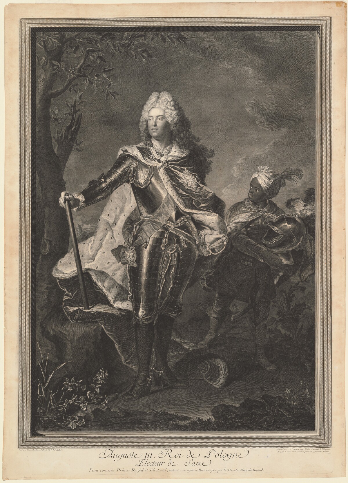 Auguste III. Roi de Pologne by Jean-Joseph Balechou after Hyacinthe Rigaud