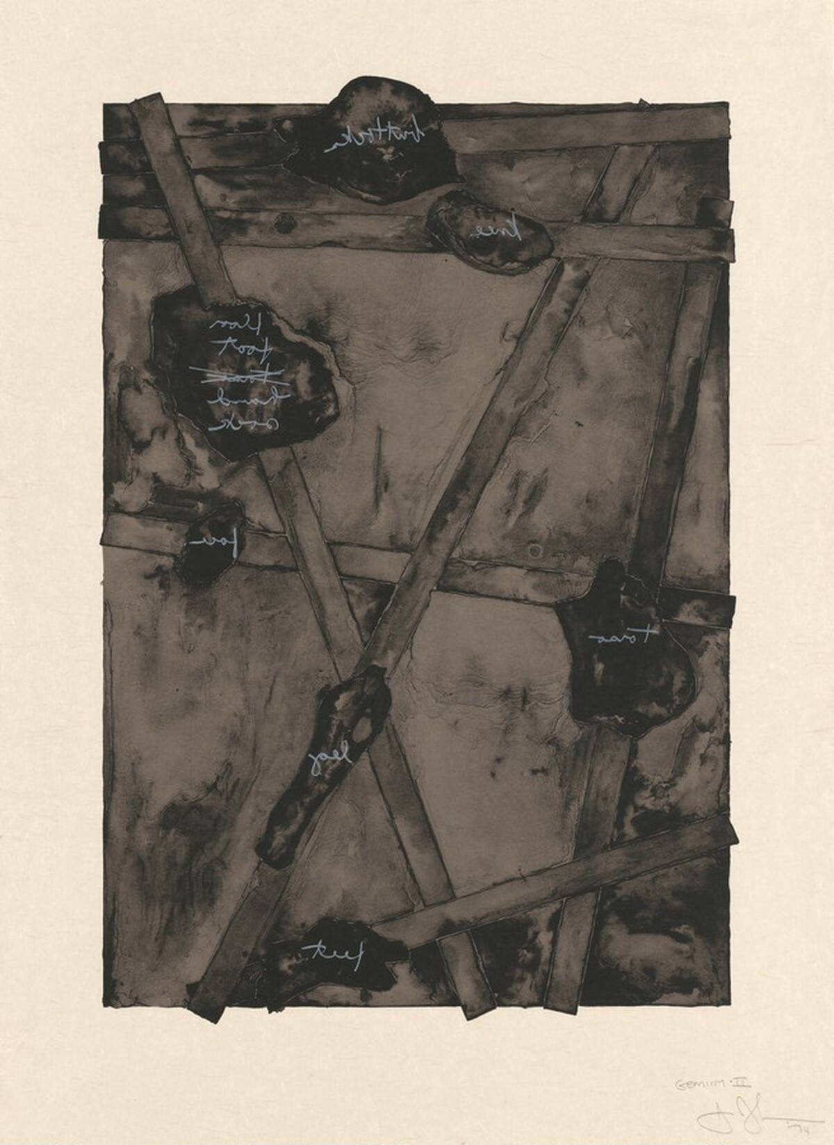Sketch from Untitled II by Jasper Johns
