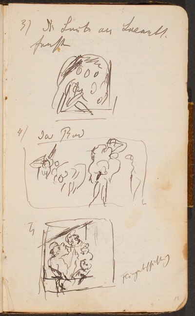 Drei Skizzen und Notizen (Three Sketches with Notations) [p. 18]