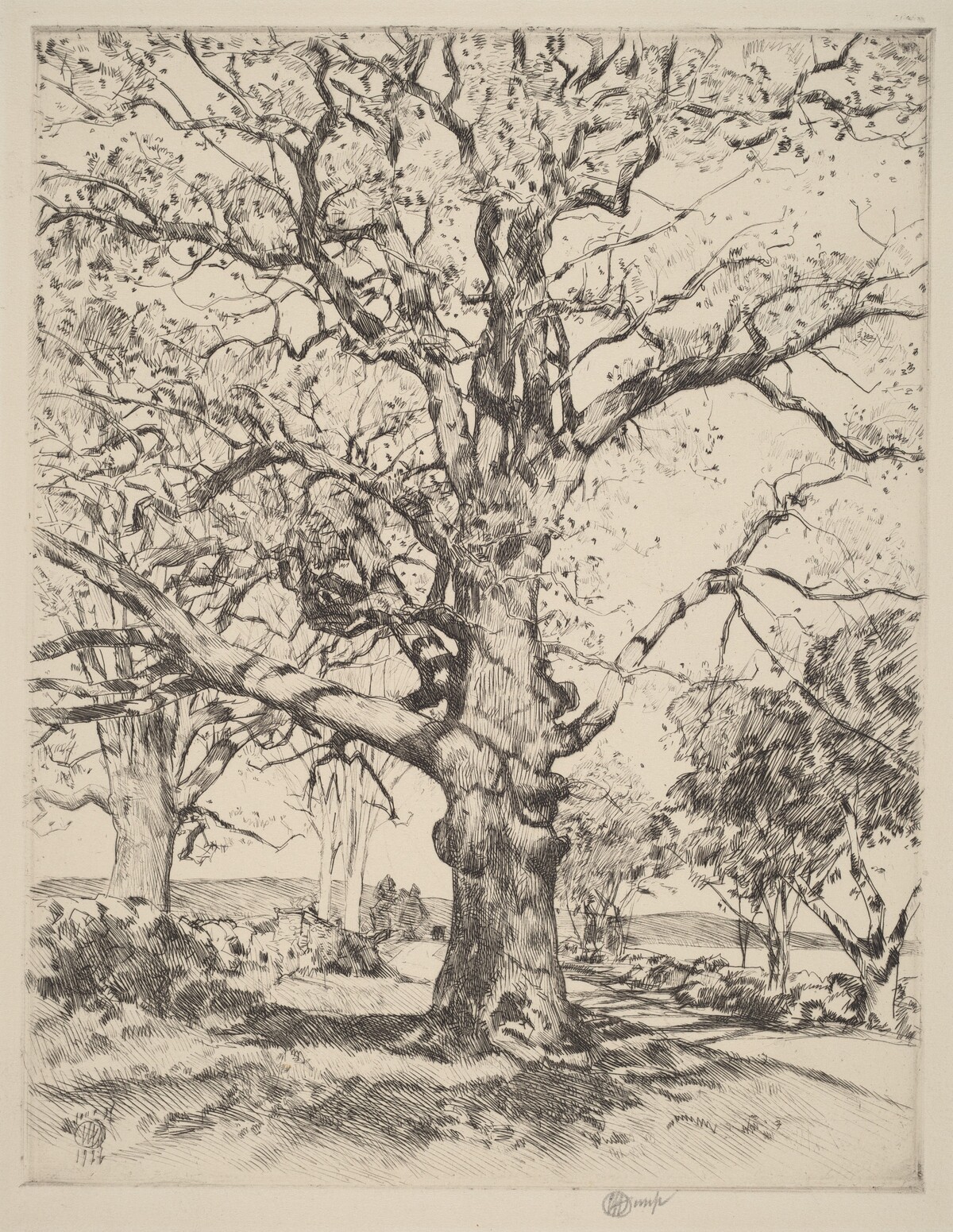 Wayside Inn—Oaks in Spring by Childe Hassam