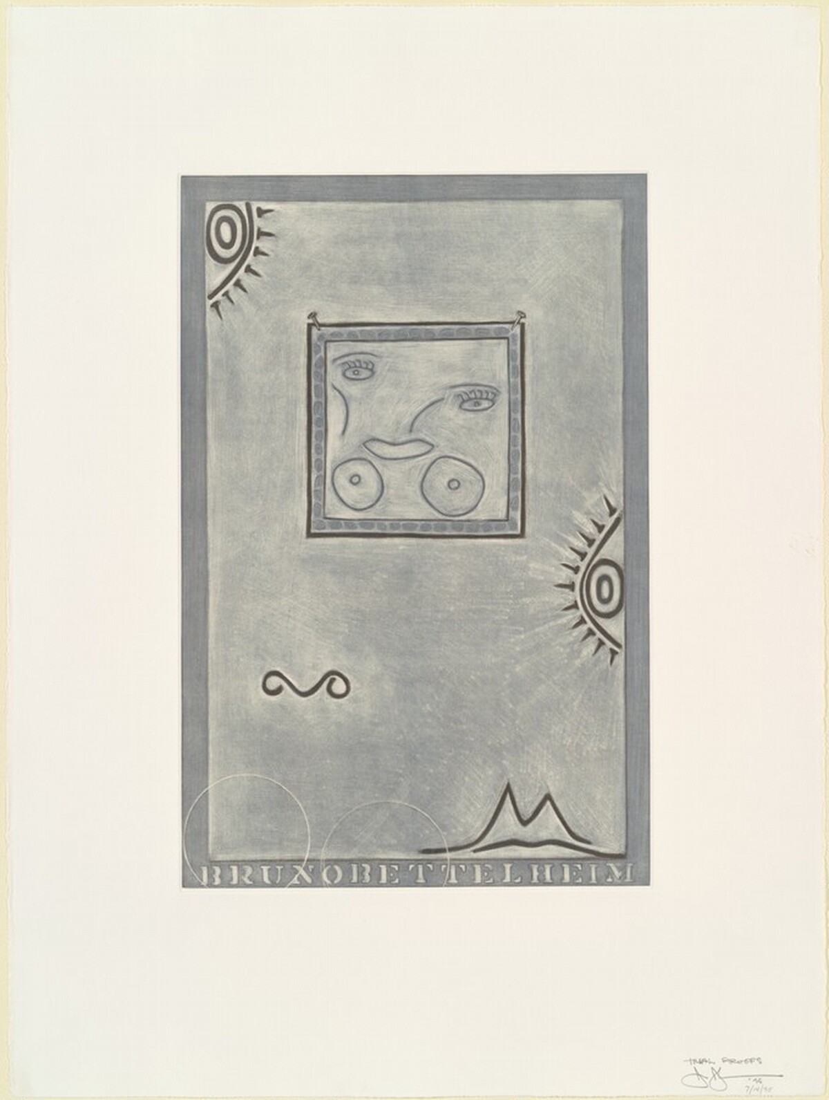 Untitled (White Mezzotint) [trial proof] by Jasper Johns