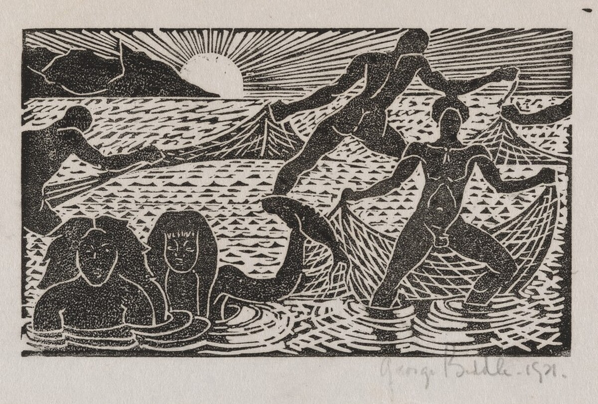 Fisherman with Nets by George Biddle
