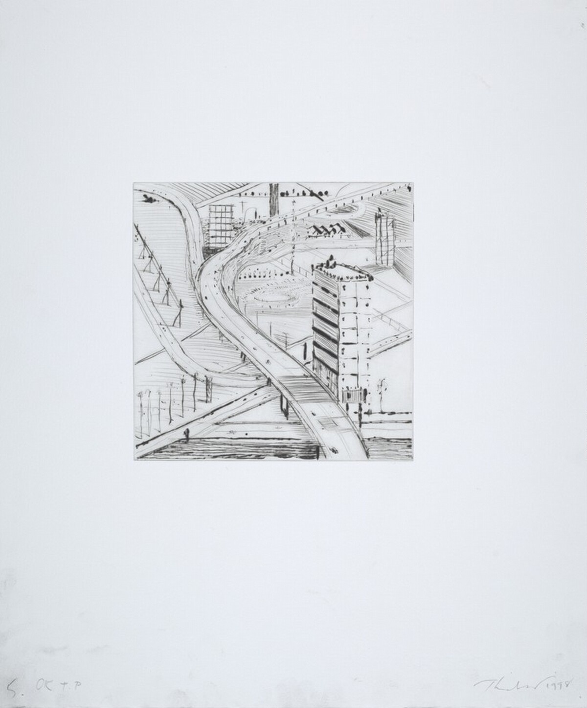 Freeway Building by Wayne Thiebaud