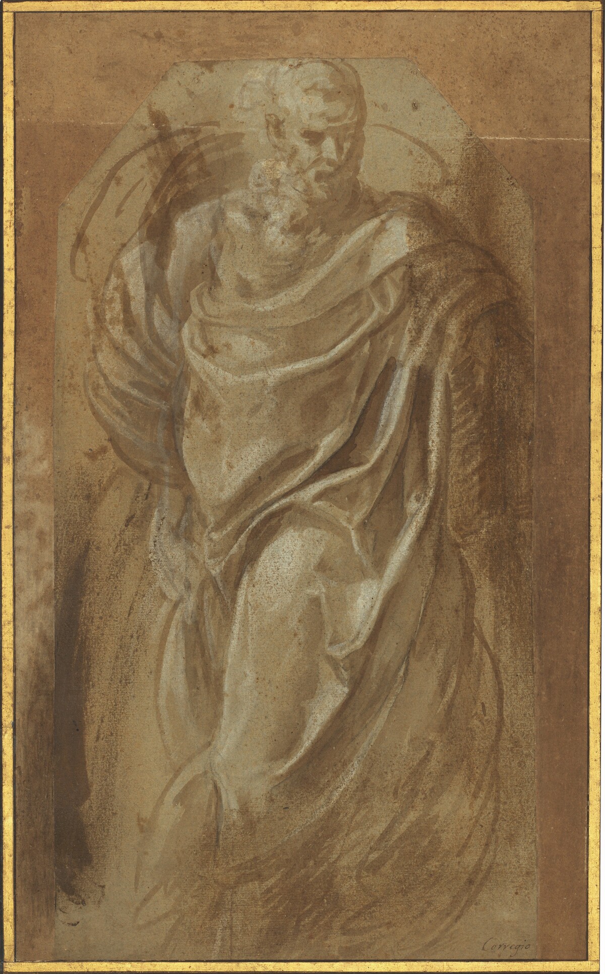 A Standing Man in Classical Drapery by Girolamo Muziano