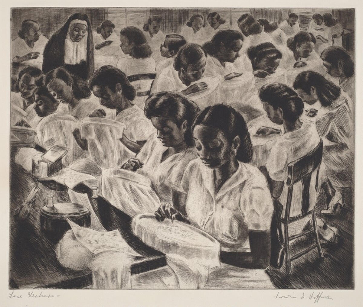 Lace Makers by Irwin D. Hoffman