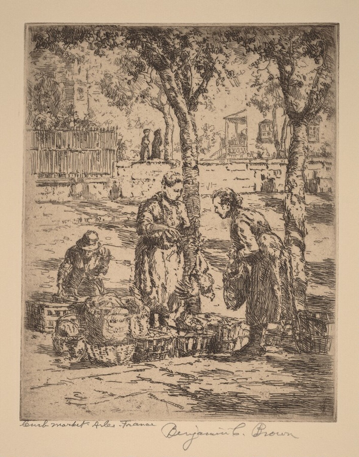 Curb Market, Arles France by Benjamin Chambers Brown