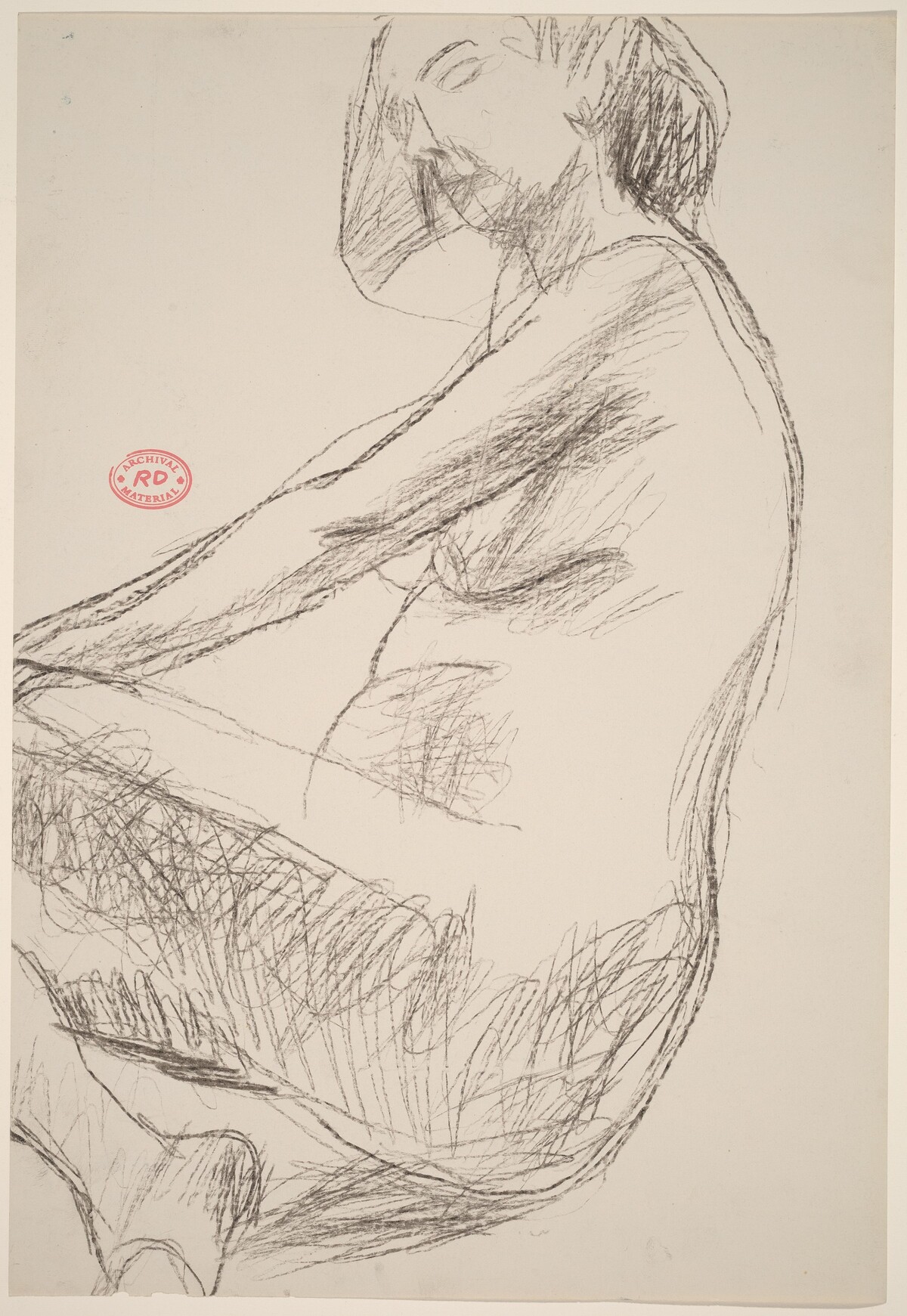 Untitled [side view of female nude] by Richard Diebenkorn