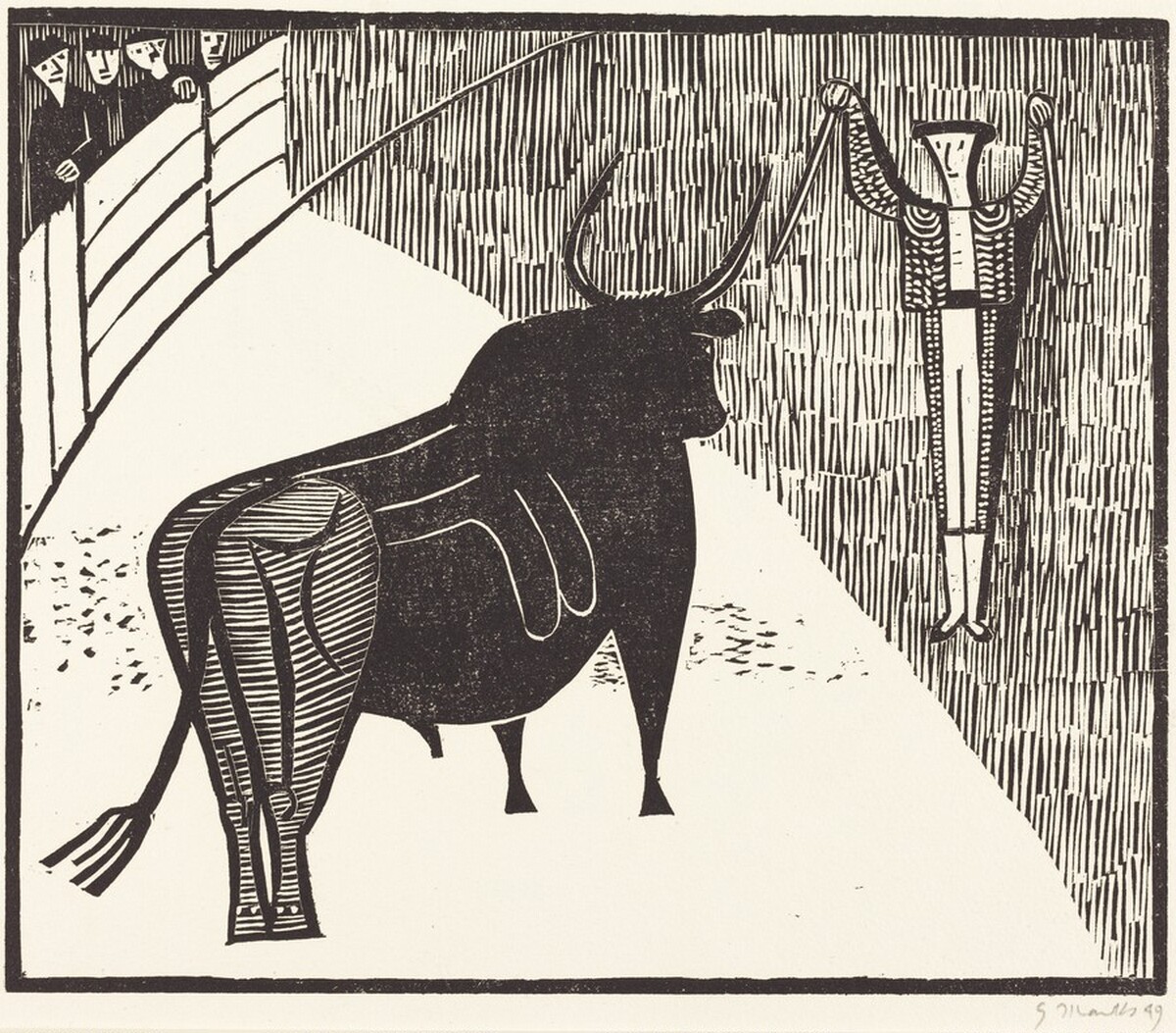 Bull Fight by Gerhard Marcks