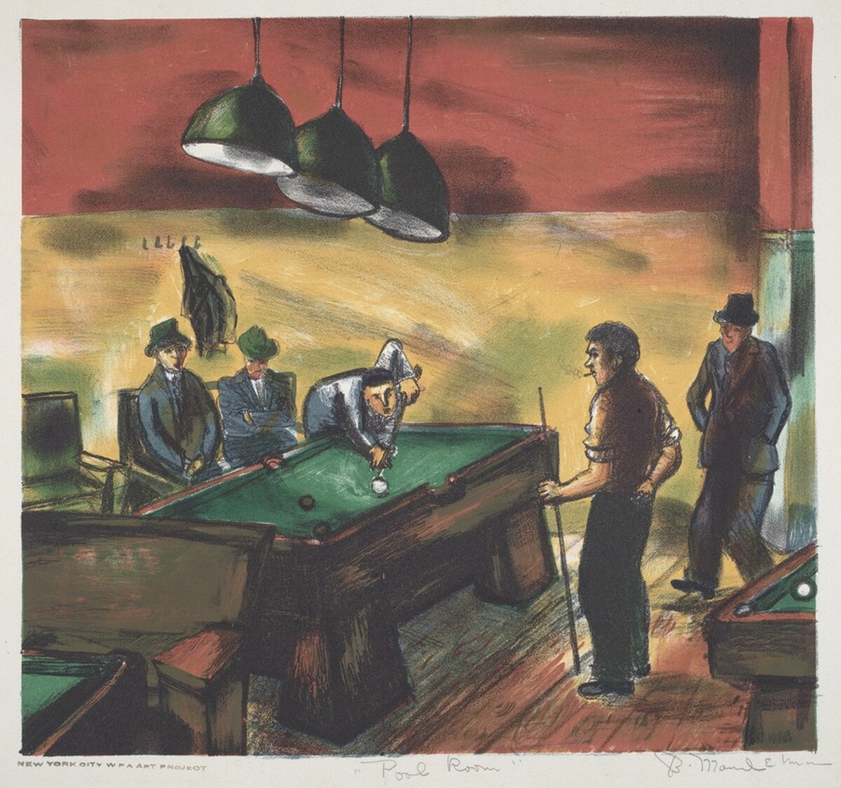 Pool Room by Beatrice Mandelman