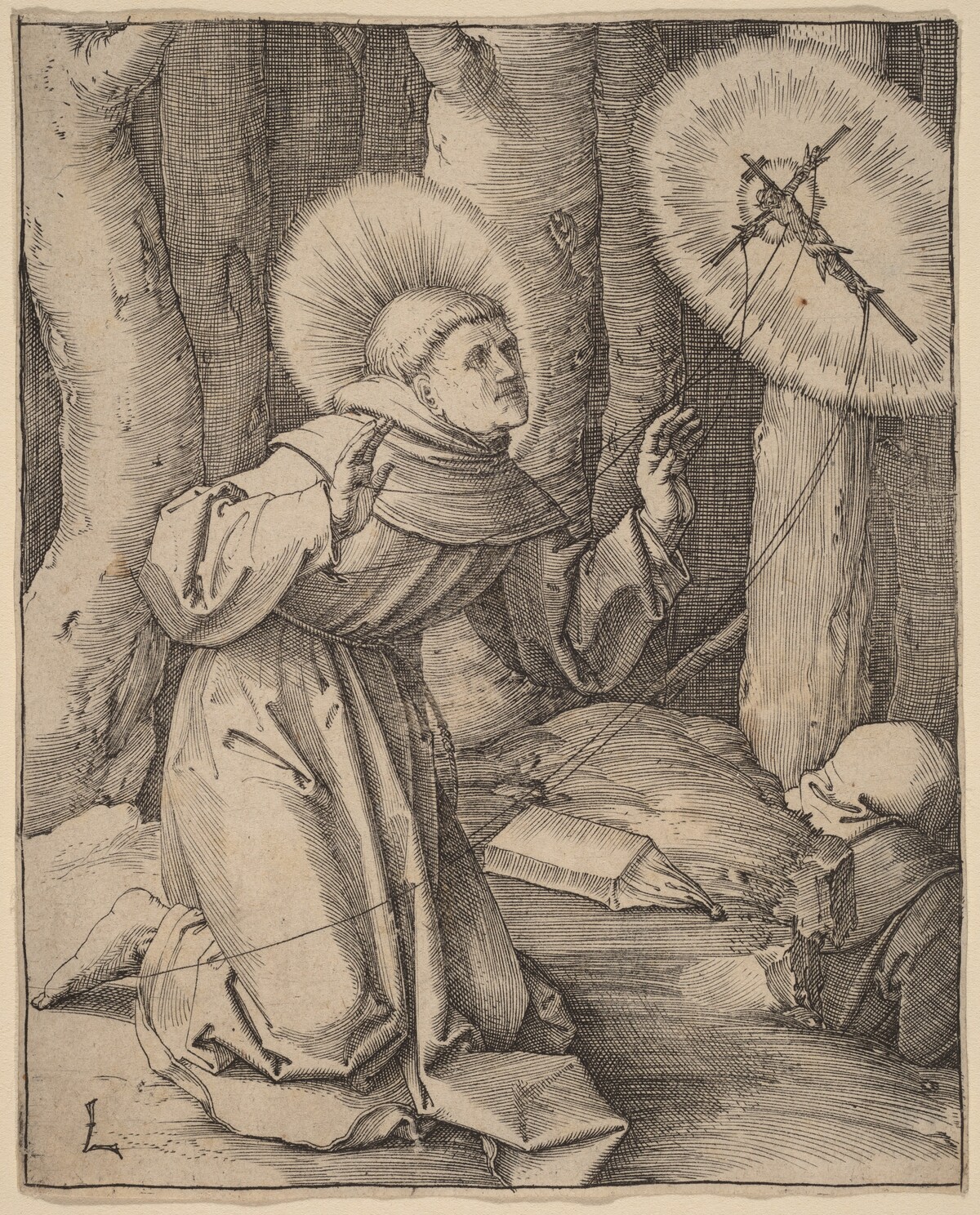 Saint Francis of Assisi Receiving the Stigmata by Lucas van Leyden