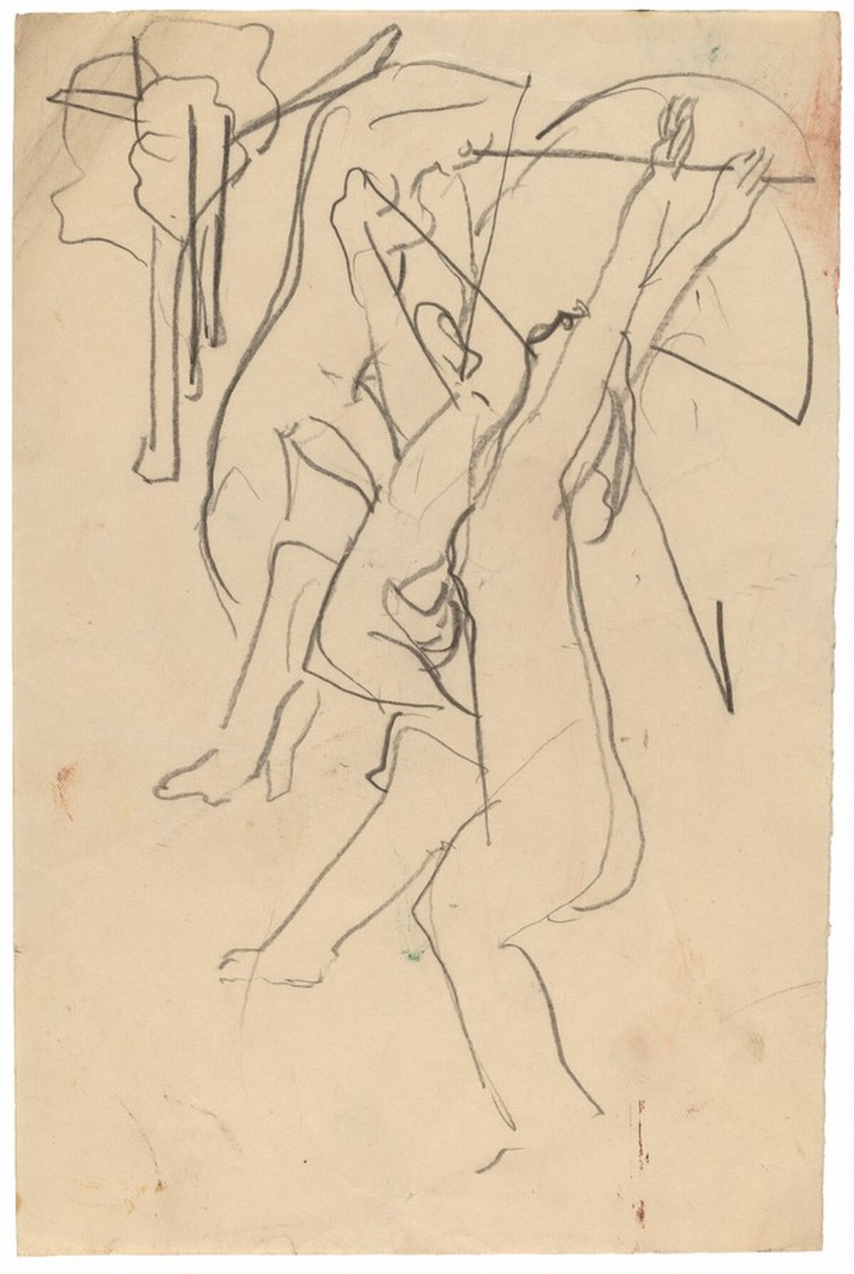 Three Nudes (or Nude in Motion) with Trees to the Left by Mark Rothko