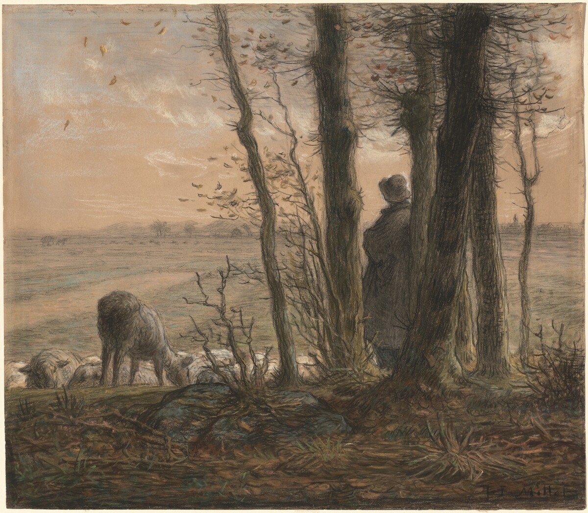 Falling Leaves by Jean-François Millet