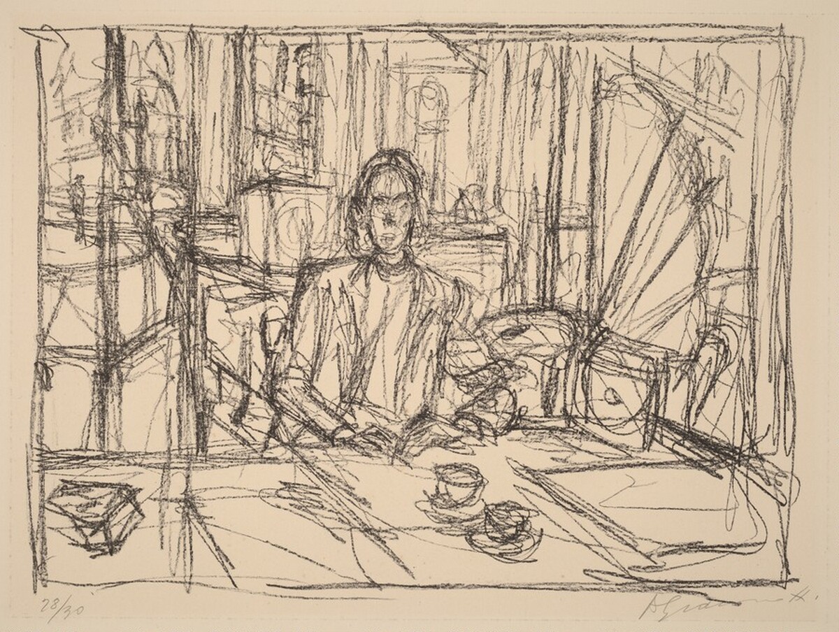 In the Cafe (Au cafe) by Alberto Giacometti