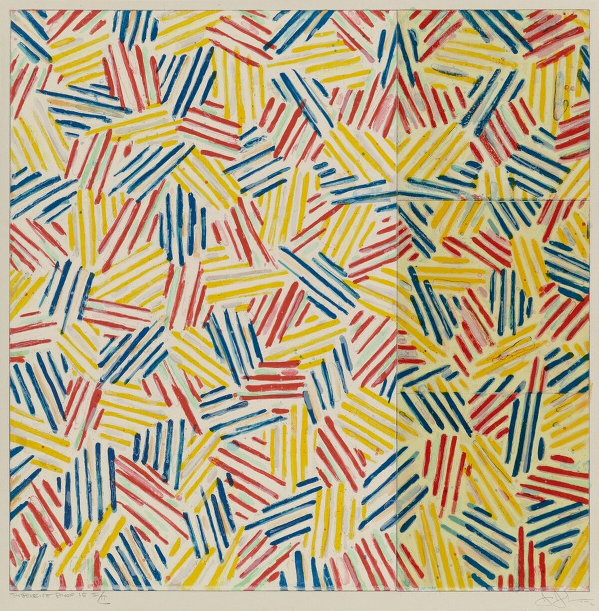 #6 (after 'Untitled 1975') [progressive proof 15] by Jasper Johns