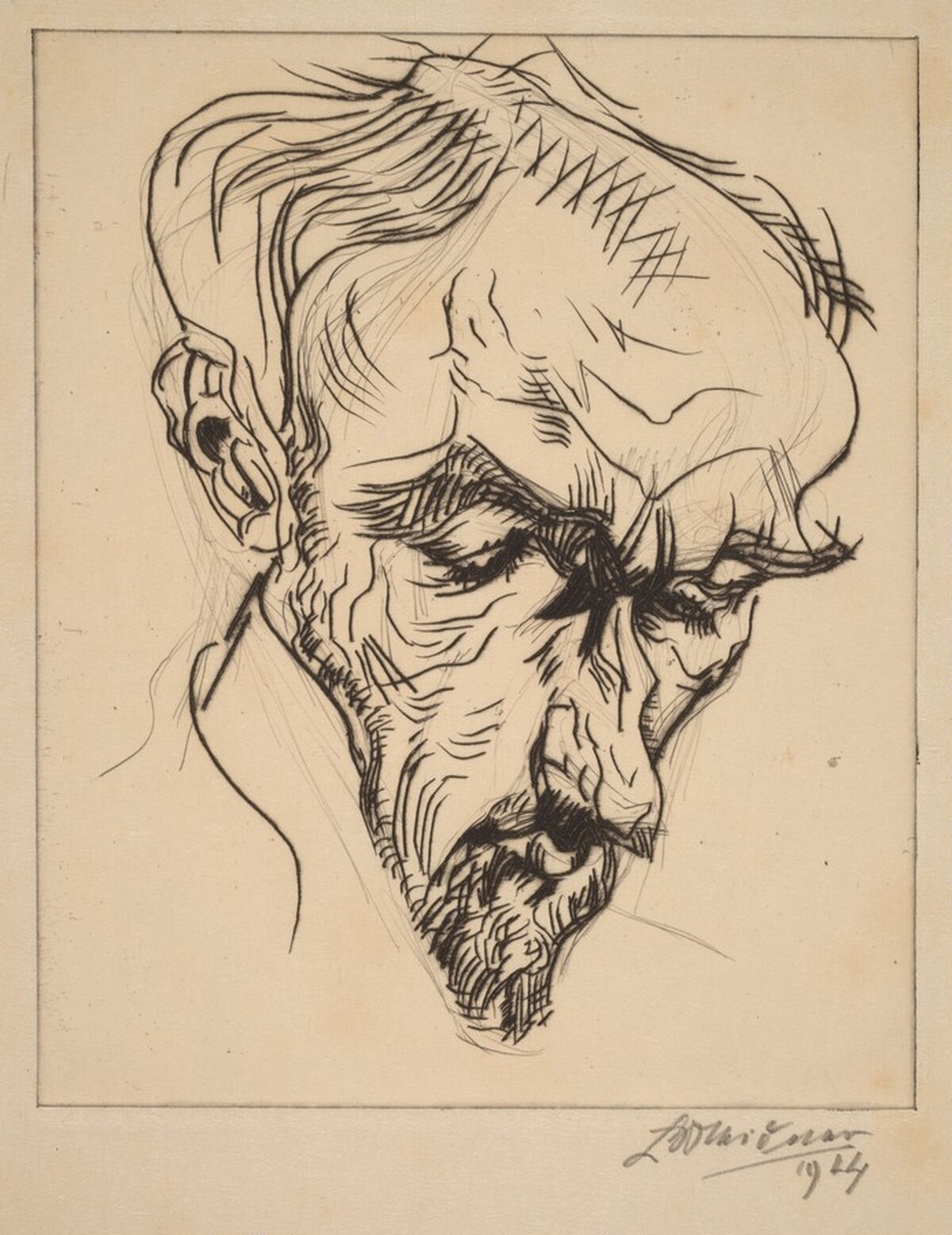 Portrait F. (Egmont R. O. Seyerlen) by Ludwig Meidner