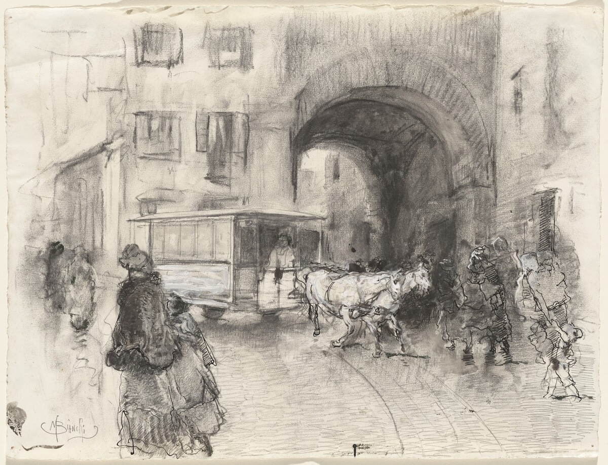Pusterla dei Fabbri, Milan by Mosè Bianchi