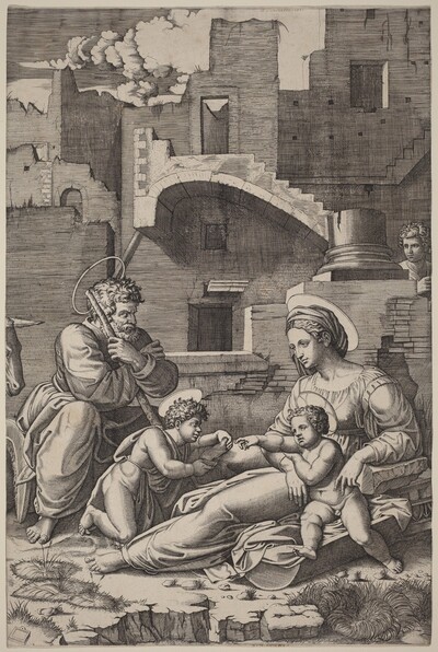 The Holy Family with the Young Saint John the Baptist (The Madonna of the Long Thigh)