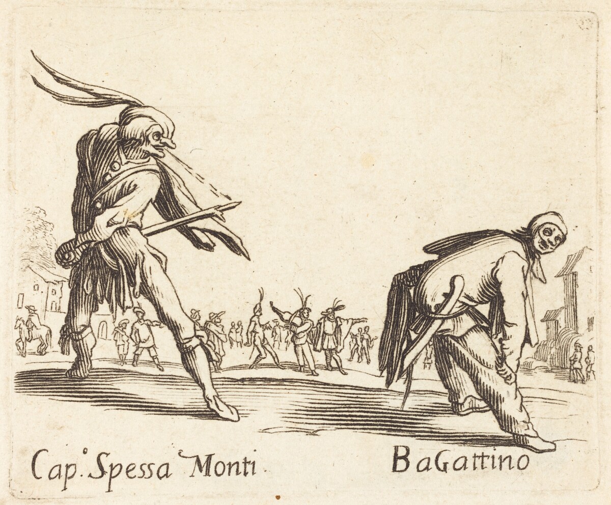 Cap. Spessa Monti and Bagattino by after Jacques Callot