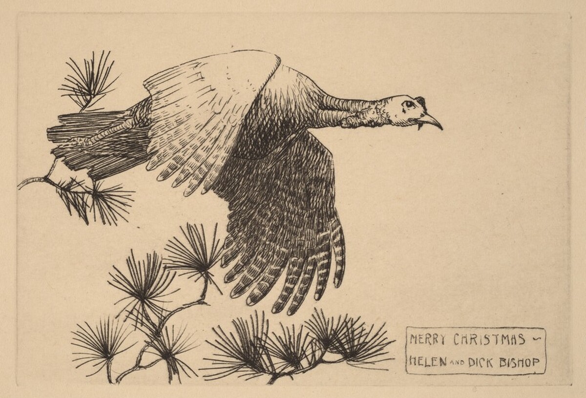 Christmas Card from Helen and Dick Bishop by Richard Evett Bishop