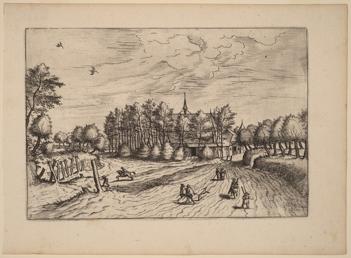 Farm by Johannes van Doetechum, the Elder and Lucas van Doetechum after Master of the Small Landscapes
