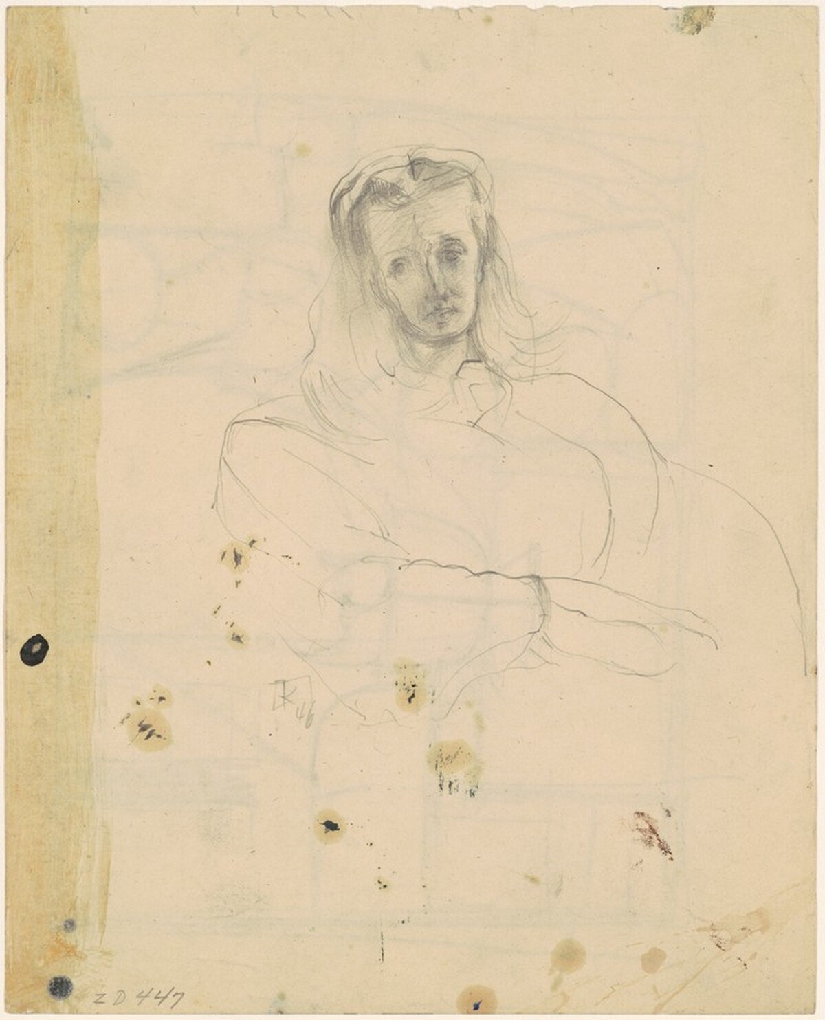 Seated Woman (Portrait of Elizabeth?) (recto) by Franz Kline