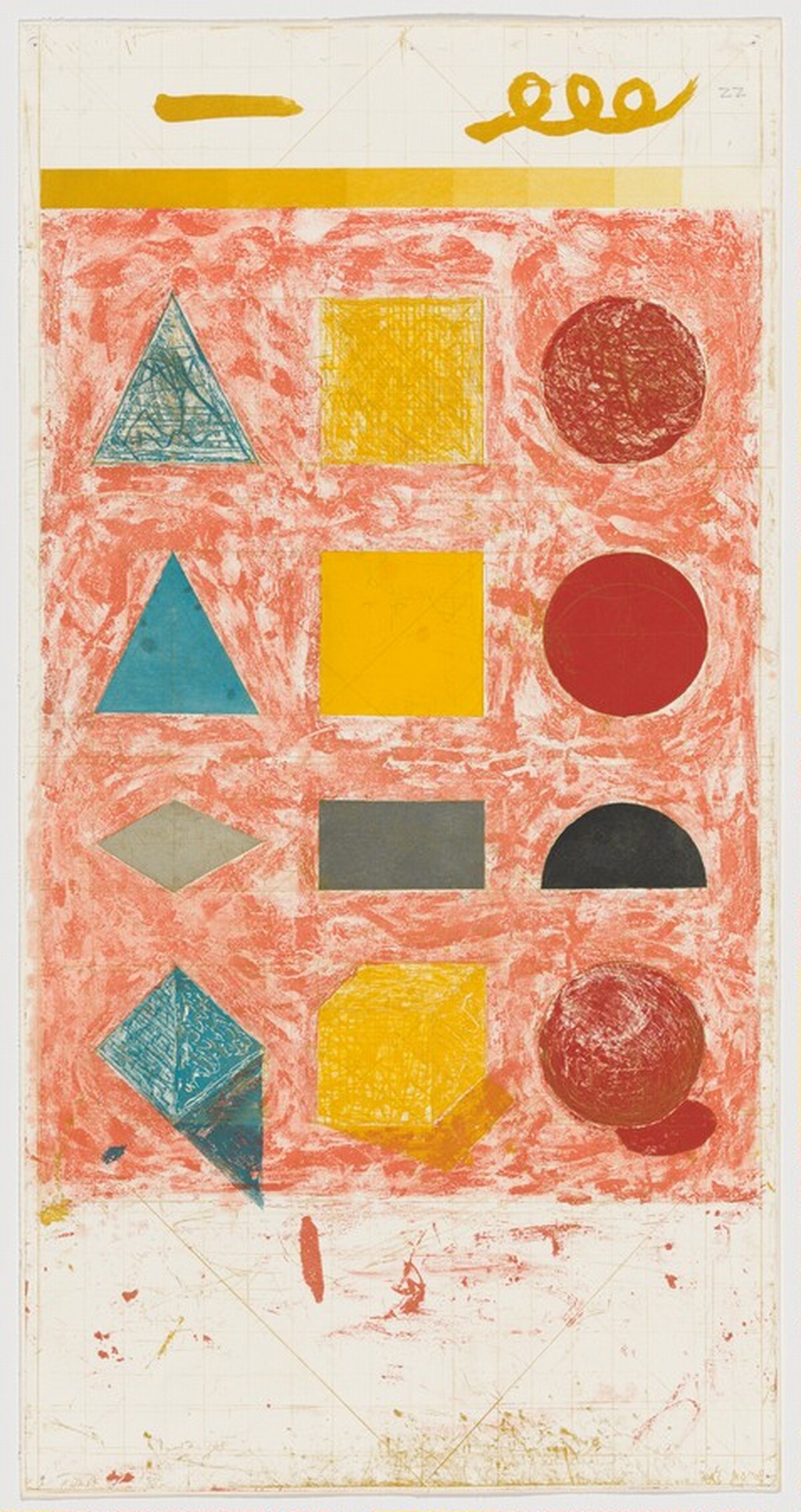 Abstraction, Belief, Desire [working proof 11 for panel A] by Pat Steir