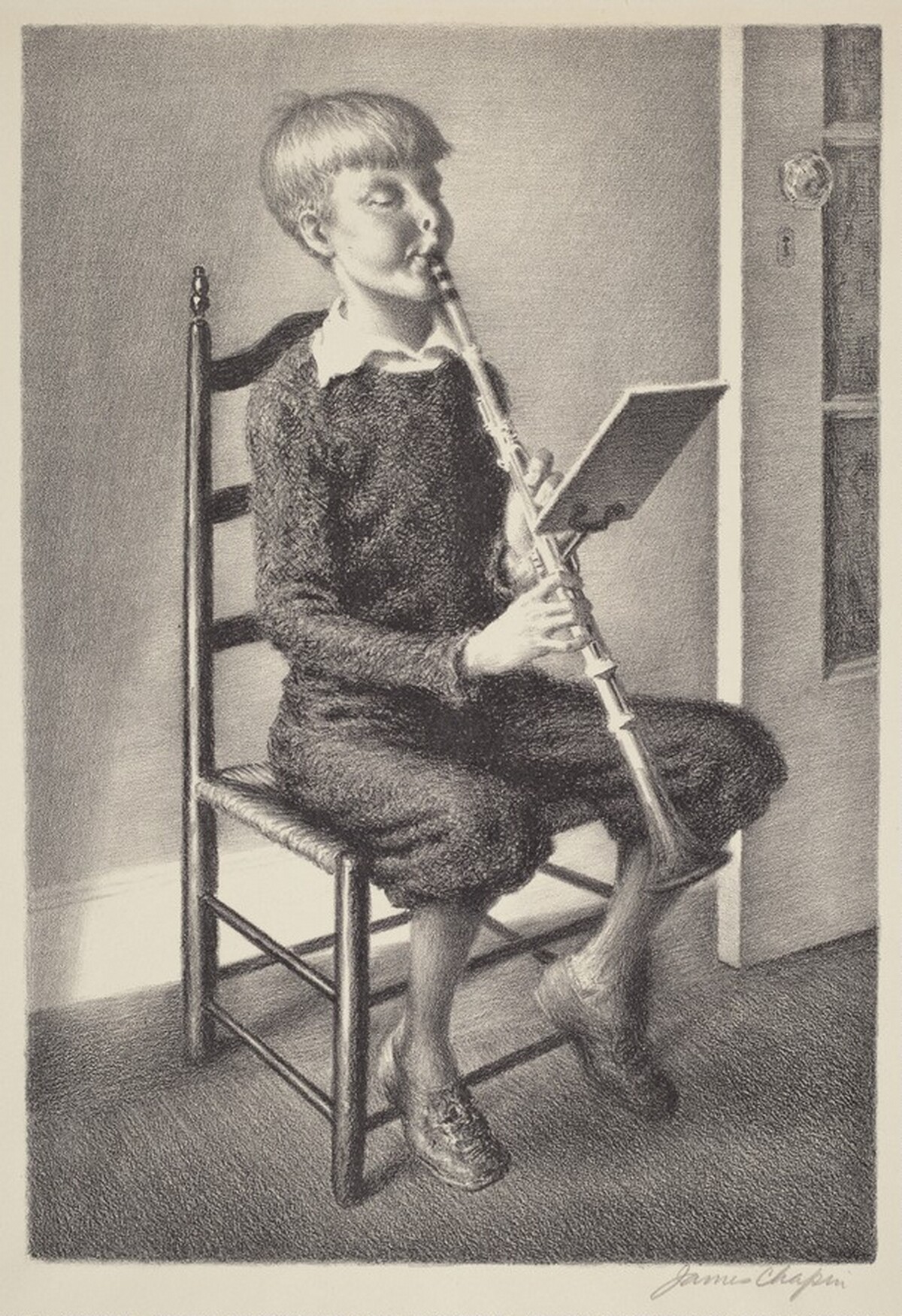 Boy Practicing by James Ormsbee Chapin