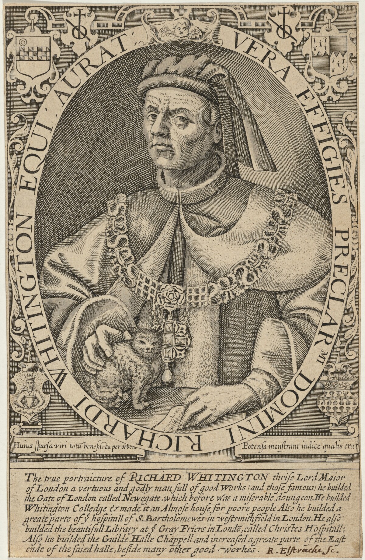 Sir Richard Whittington, Lord Mayor of London by Renold Elstrack