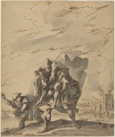 Aeneas Carrying Anchises from Burning Troy
