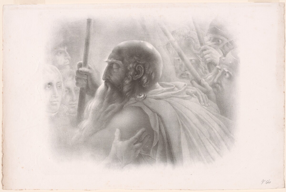 Hoche, Joubert, and Ossian [Ossian Receiving the Shades of French Heroes] by Hyacinthe-Louis-Victor-Jean-Baptiste Aubry-Lecomte, after Anne-Louis Girodet de Roussy-Trioson